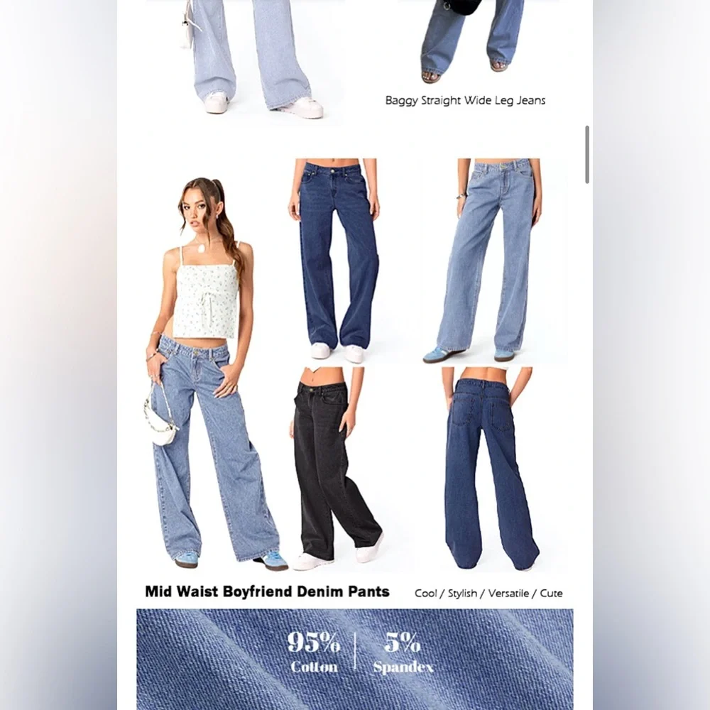 Mid Rise Denim Jeans - Picture 6 of 6